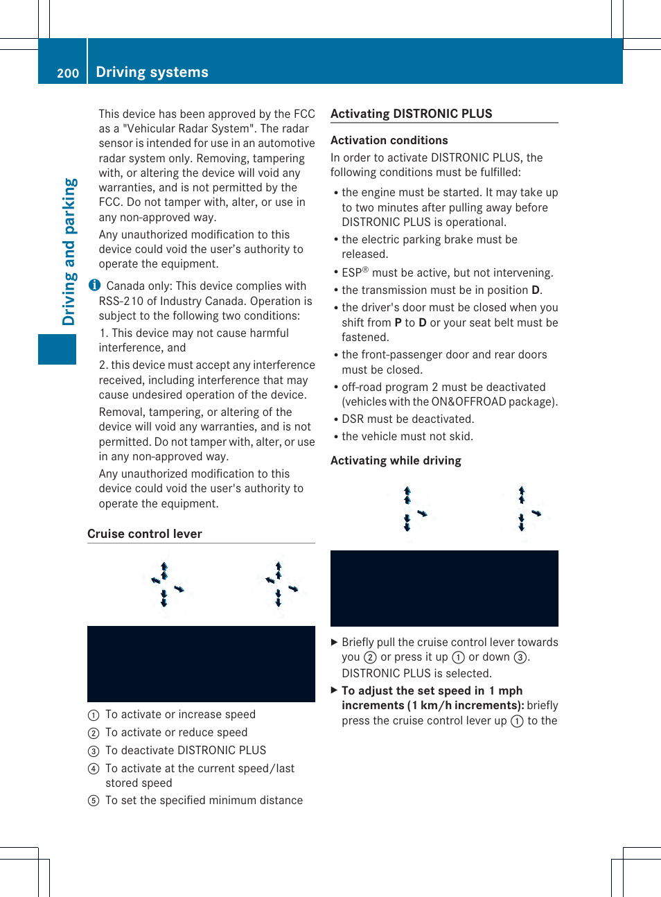 Driving and parking, Driving systems | Mercedes-Benz GL-Class 2013 Owners Manual User Manual | Page 202 / 454