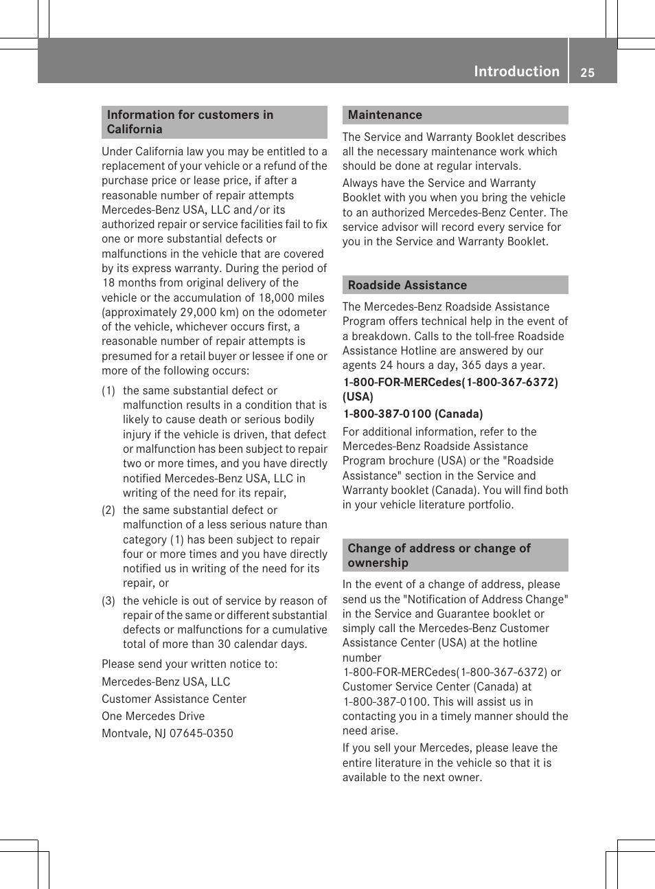 Introduction | Mercedes-Benz GL-Class 2013 Owners Manual User Manual | Page 27 / 454