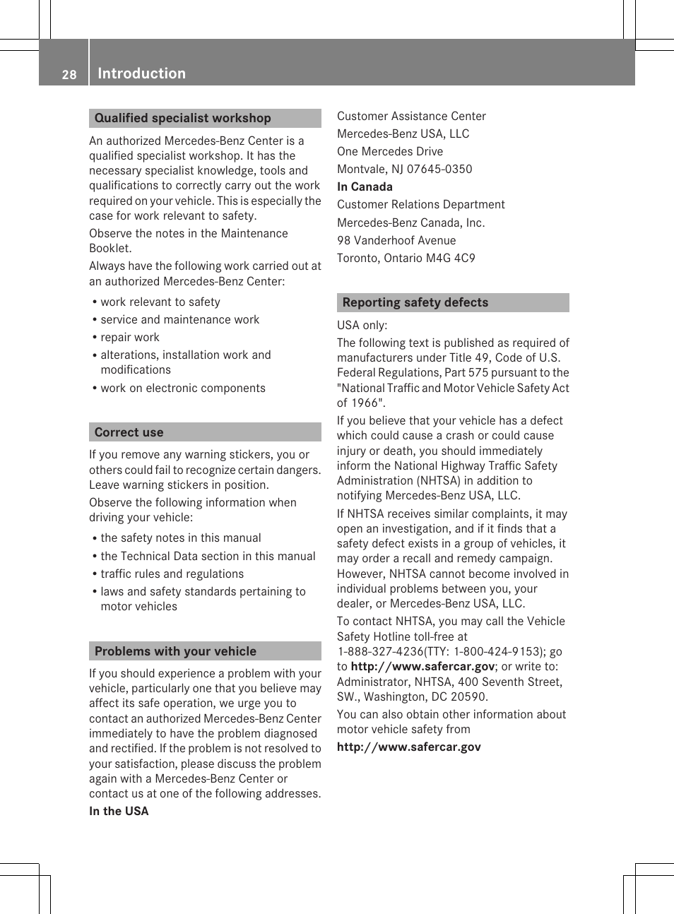 Introduction | Mercedes-Benz GL-Class 2013 Owners Manual User Manual | Page 30 / 454