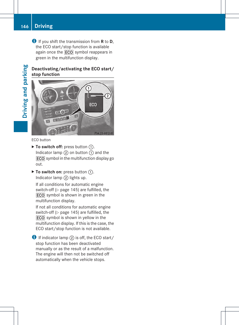 Driving and parking, Driving | Mercedes-Benz GLK-Class 2013 Owners Manual User Manual | Page 148 / 378