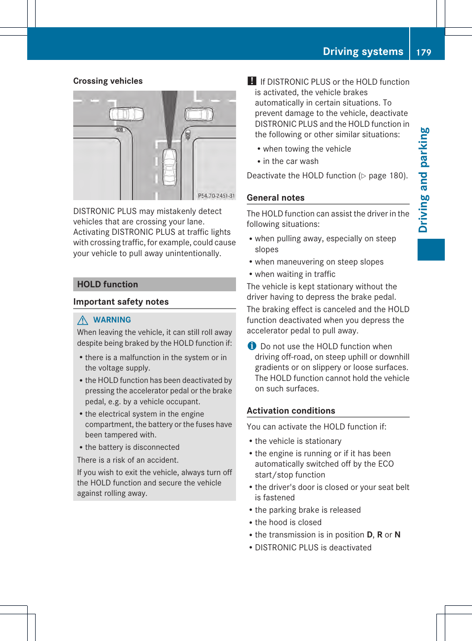 Driving and parking, Driving systems | Mercedes-Benz GLK-Class 2013 Owners Manual User Manual | Page 181 / 378