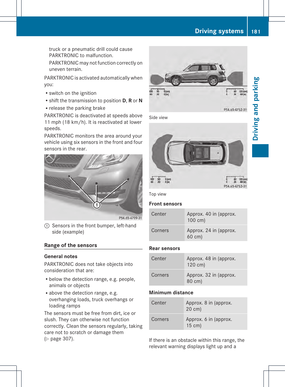 Driving and parking, Driving systems | Mercedes-Benz GLK-Class 2013 Owners Manual User Manual | Page 183 / 378