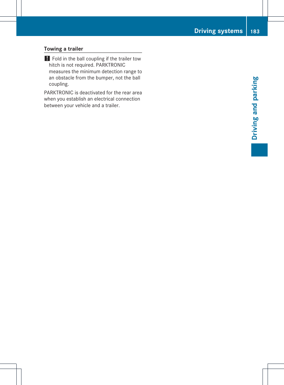 Driving and parking, Driving systems | Mercedes-Benz GLK-Class 2013 Owners Manual User Manual | Page 185 / 378