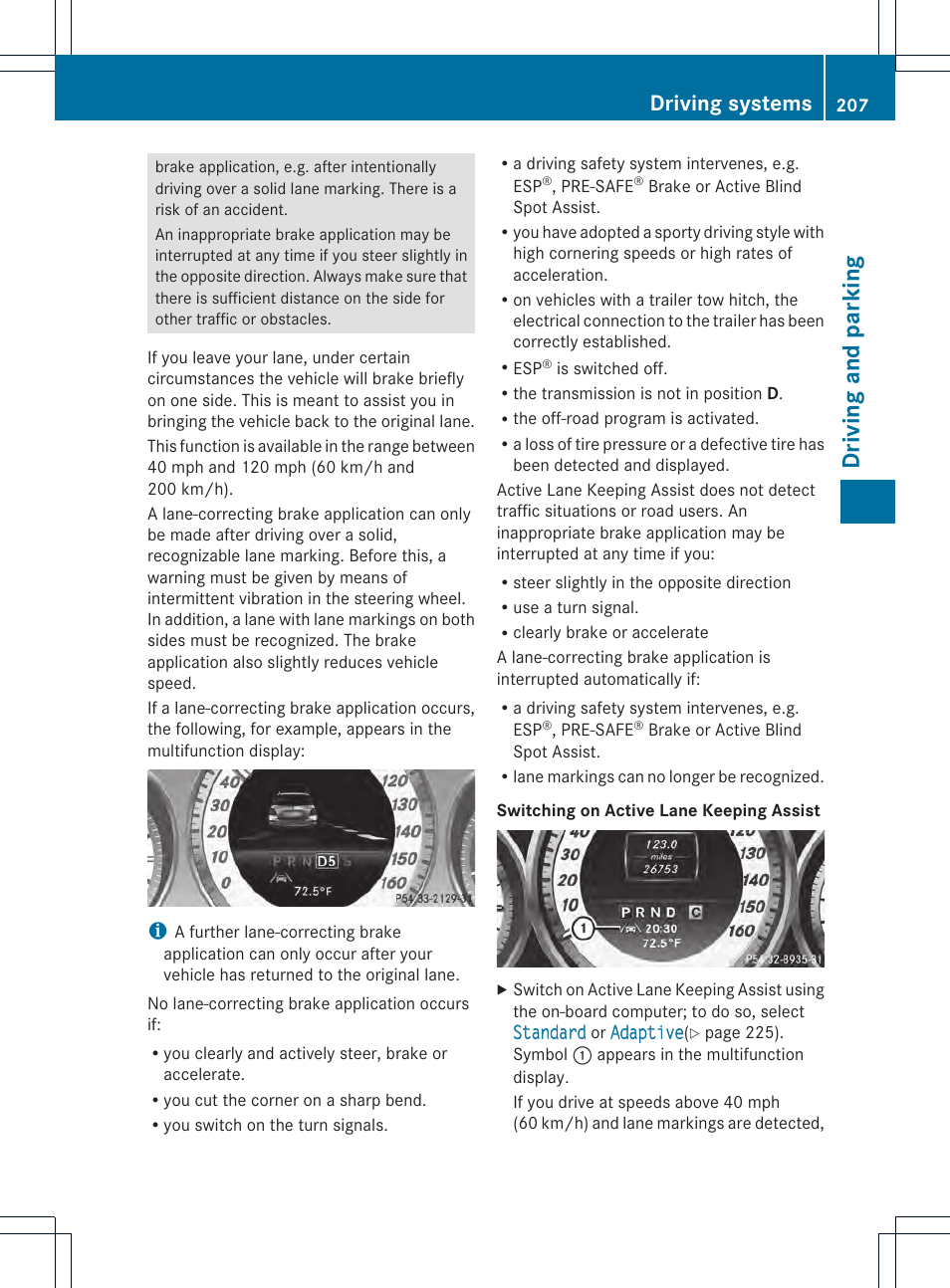 Driving and parking, Driving systems | Mercedes-Benz GLK-Class 2013 Owners Manual User Manual | Page 209 / 378