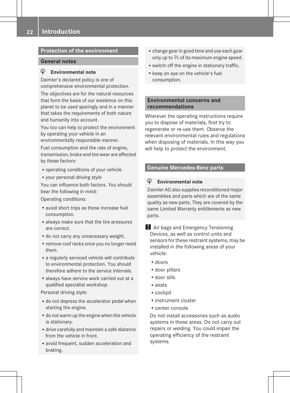 Introduction | Mercedes-Benz GLK-Class 2013 Owners Manual User Manual | Page 24 / 378