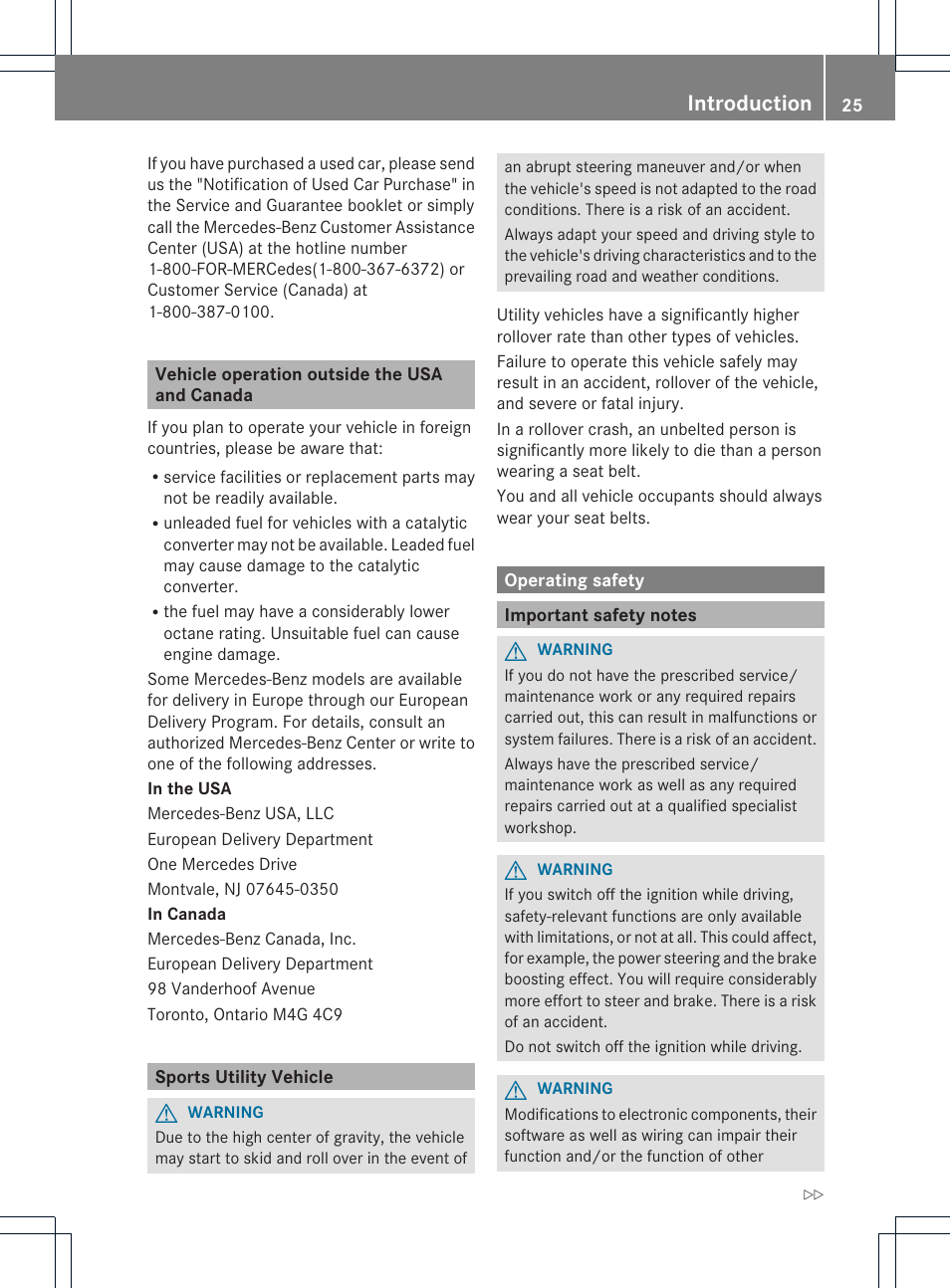 Introduction | Mercedes-Benz GLK-Class 2013 Owners Manual User Manual | Page 27 / 378