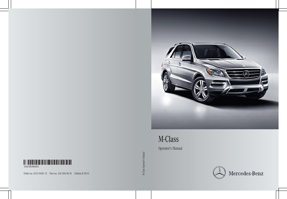 Mercedes-Benz M-Class 2013 Owners Manual User Manual | 458 pages