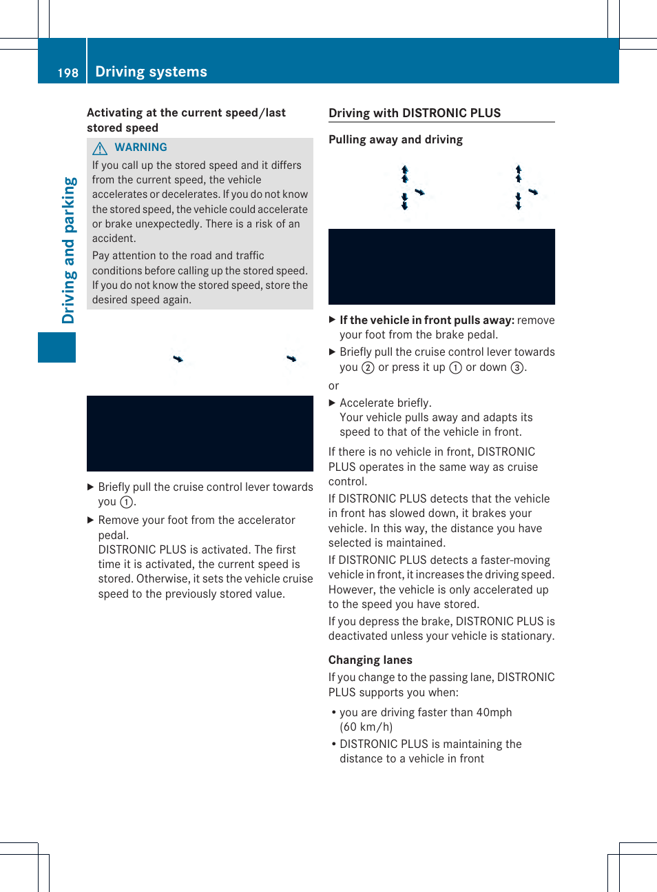 Driving and parking, Driving systems | Mercedes-Benz M-Class 2013 Owners Manual User Manual | Page 200 / 458