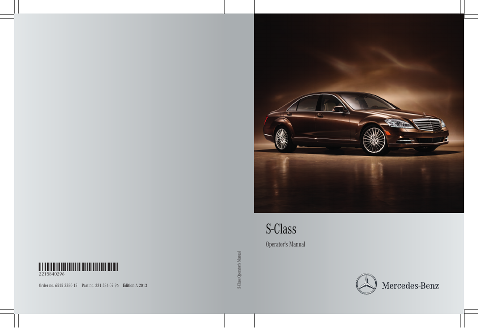 Mercedes-Benz S-Class 2013 Owners Manual User Manual | 542 pages