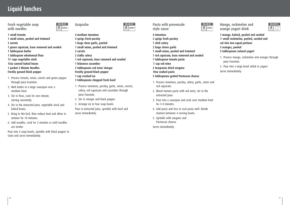 Liquid lunches | Breville BJE200XL User Manual | Page 14 / 19