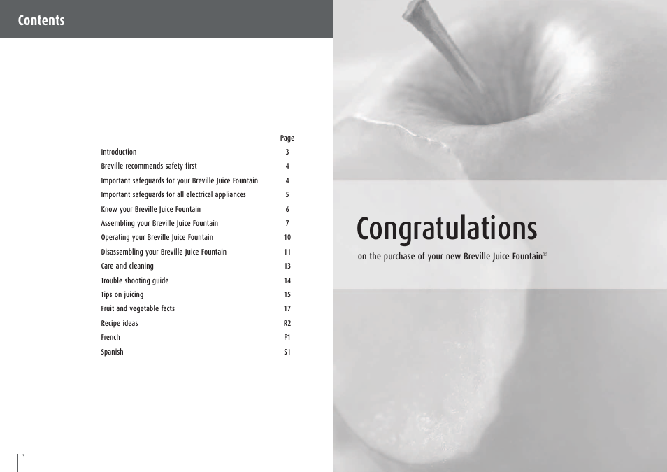 Breville BJE200XL User Manual | Page 2 / 19