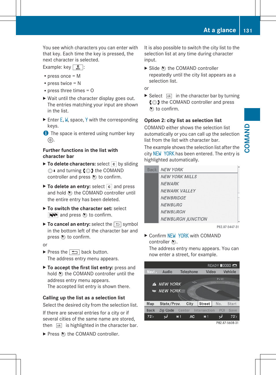 Comand, At a glance | Mercedes-Benz S-Class 2012 User Manual | Page 133 / 536