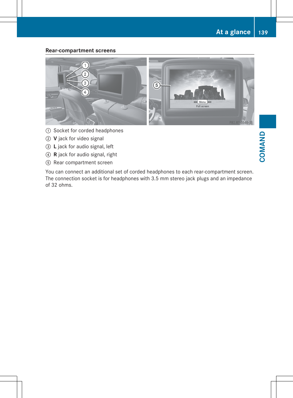 Comand, At a glance | Mercedes-Benz S-Class 2012 User Manual | Page 141 / 536