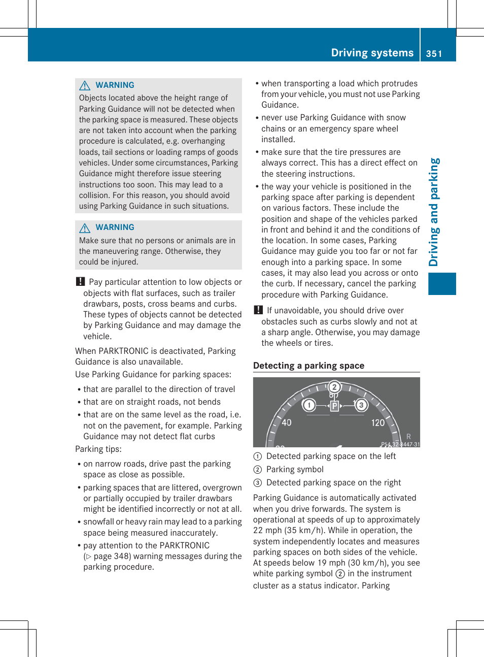 Driving and parking, Driving systems | Mercedes-Benz S-Class 2012 User Manual | Page 353 / 536