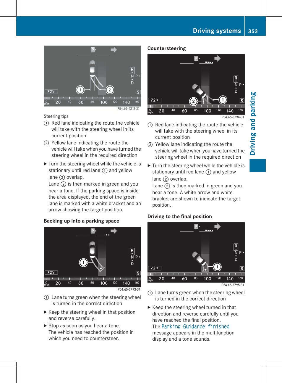 Driving and parking, Driving systems | Mercedes-Benz S-Class 2012 User Manual | Page 355 / 536