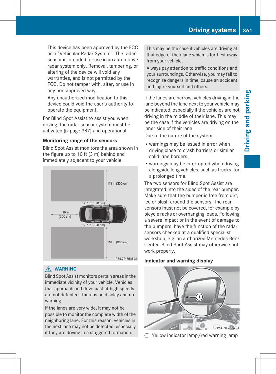 Driving and parking, Driving systems | Mercedes-Benz S-Class 2012 User Manual | Page 363 / 536