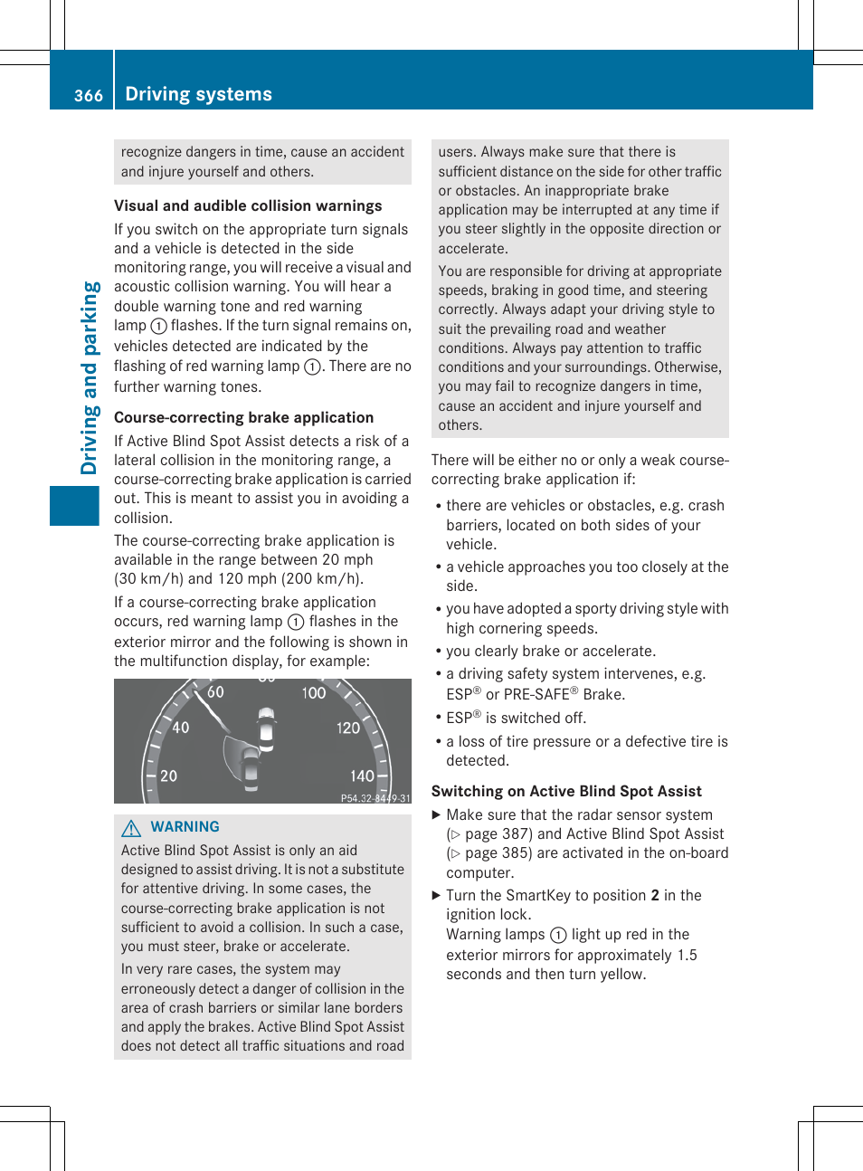 Driving and parking, Driving systems | Mercedes-Benz S-Class 2012 User Manual | Page 368 / 536