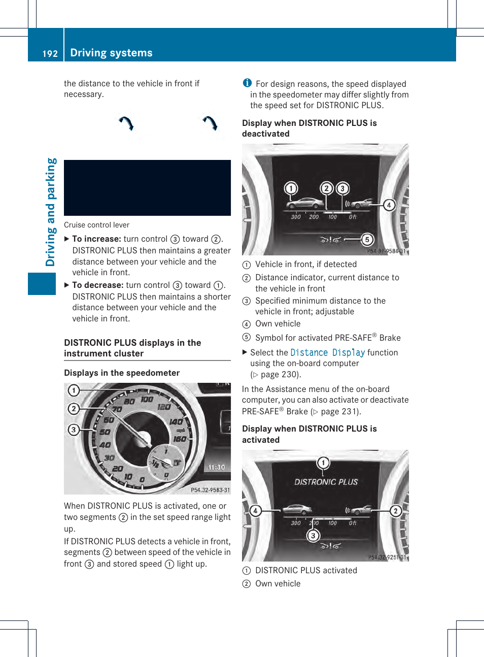 Driving and parking, Driving systems | Mercedes-Benz SL-Class 2013 Owners Manual User Manual | Page 194 / 590