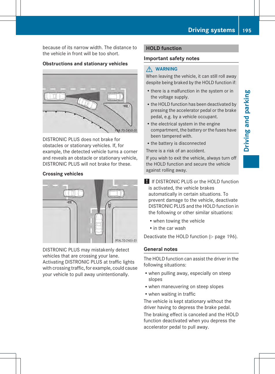 Driving and parking, Driving systems | Mercedes-Benz SL-Class 2013 Owners Manual User Manual | Page 197 / 590