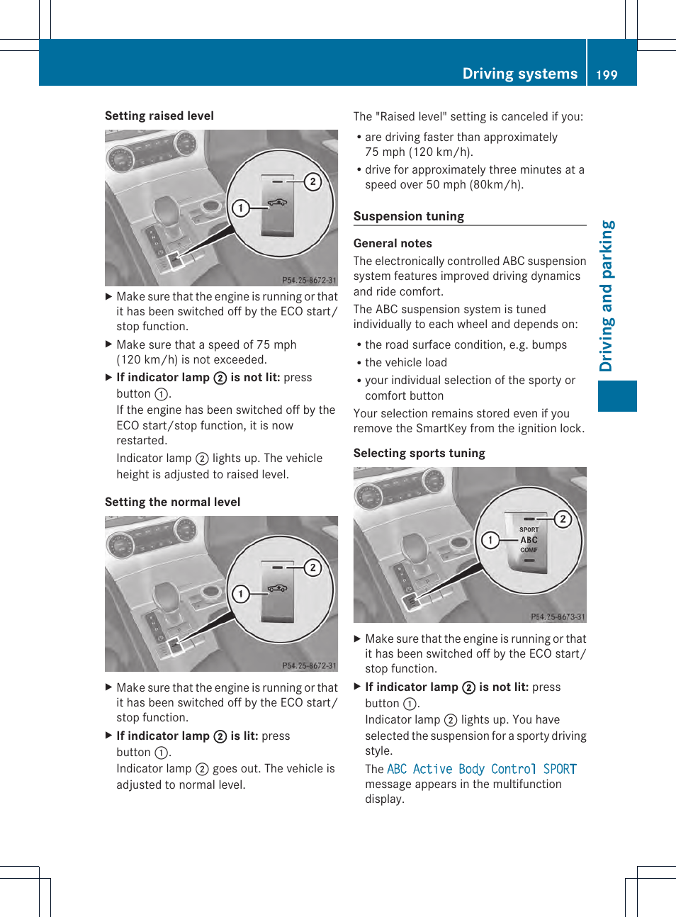 Drivi ng and parking, Driving systems | Mercedes-Benz SL-Class 2013 Owners Manual User Manual | Page 201 / 590
