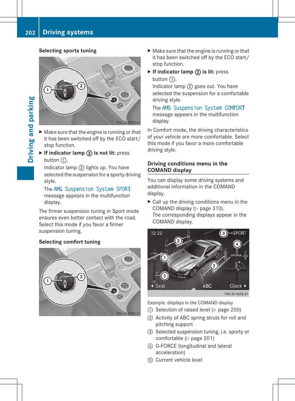 Driving and parking, Driving systems | Mercedes-Benz SL-Class 2013 Owners Manual User Manual | Page 204 / 590