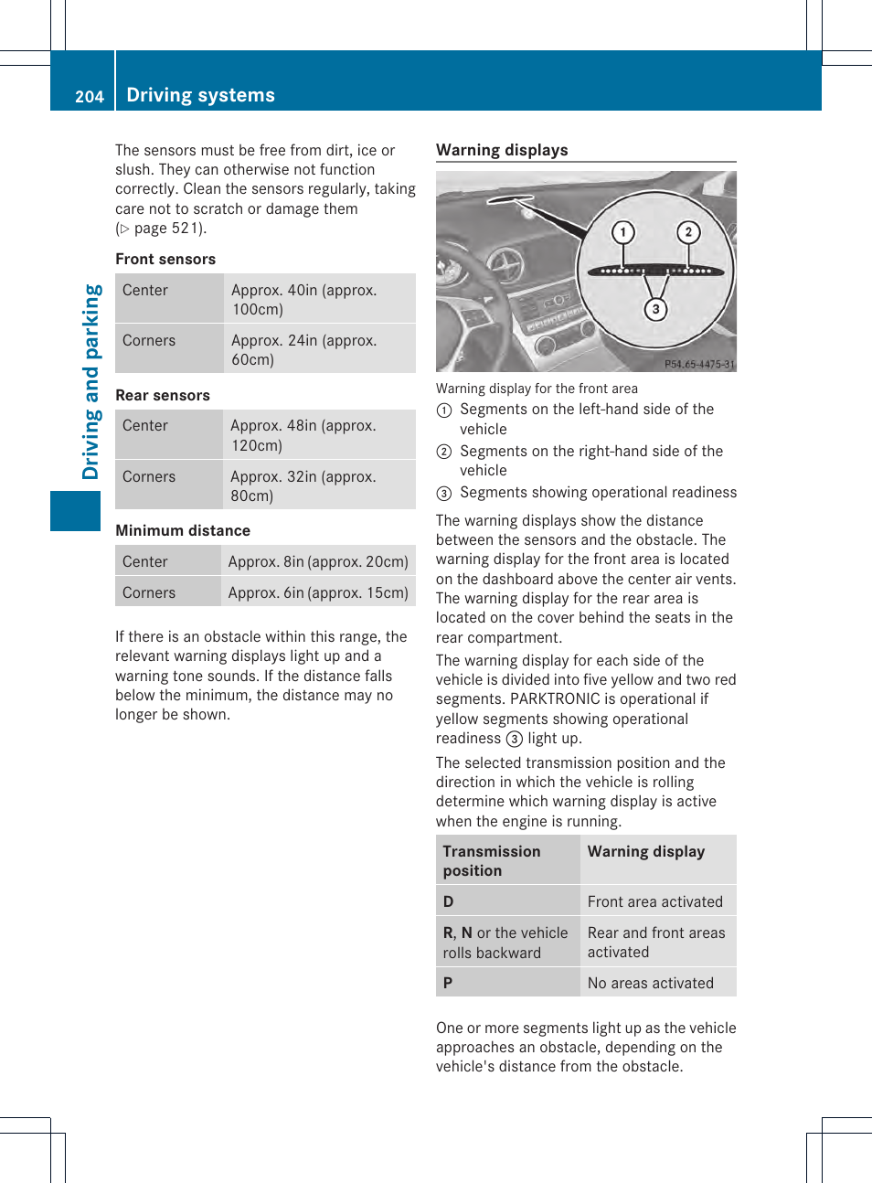 Driving and parking, Driving systems | Mercedes-Benz SL-Class 2013 Owners Manual User Manual | Page 206 / 590