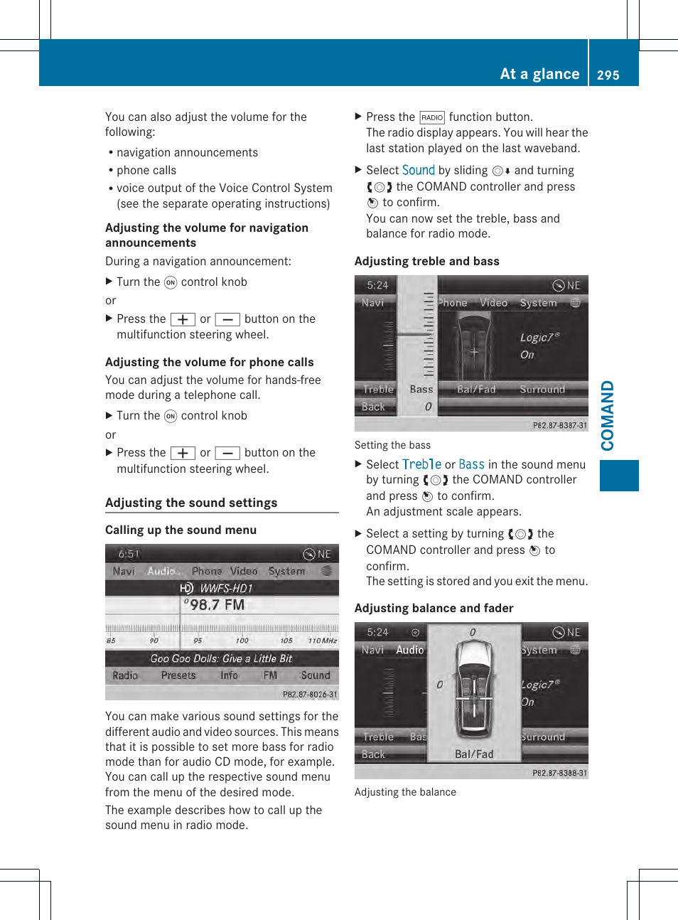 Coman d, At a glance | Mercedes-Benz SL-Class 2013 Owners Manual User Manual | Page 297 / 590