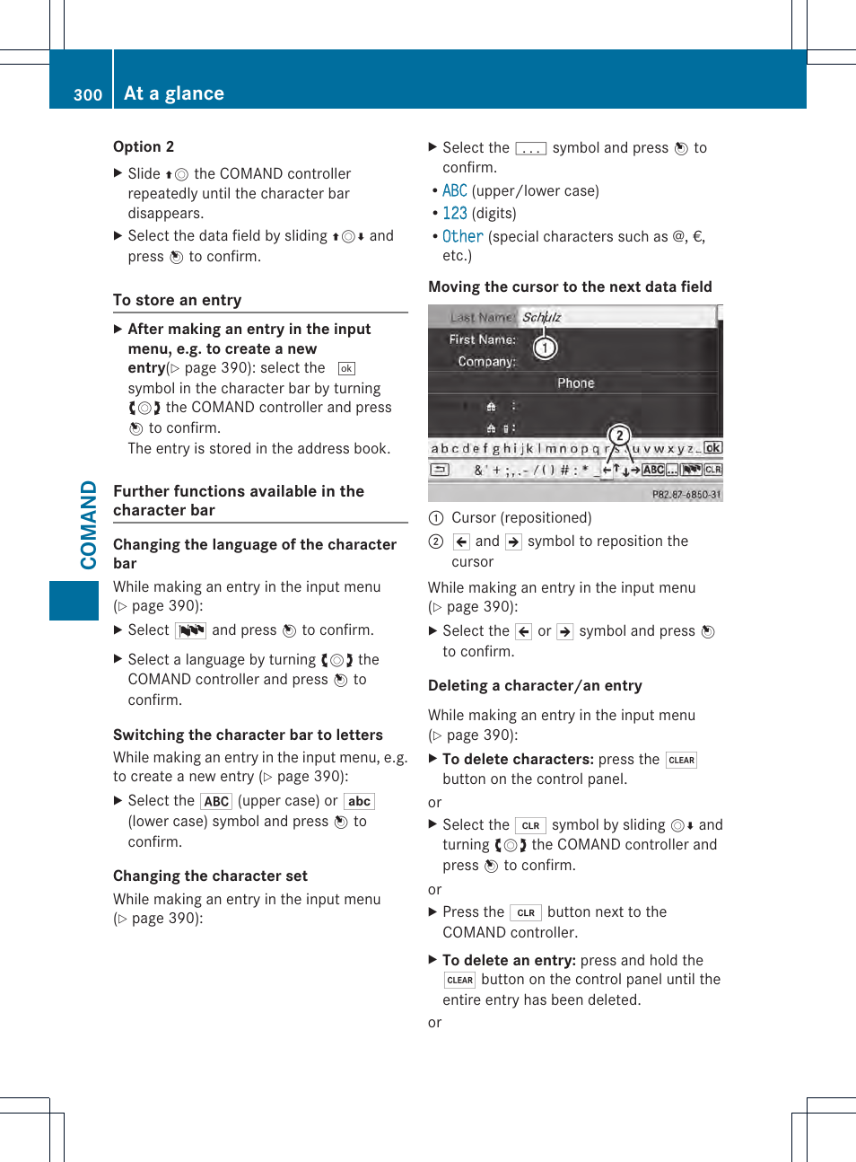 Coman d, At a glance | Mercedes-Benz SL-Class 2013 Owners Manual User Manual | Page 302 / 590