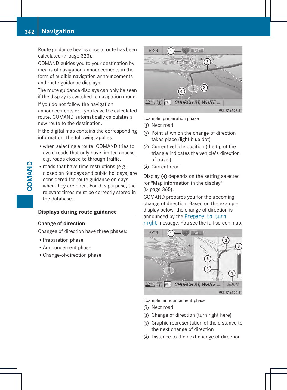 Comand, Navigation | Mercedes-Benz SL-Class 2013 Owners Manual User Manual | Page 344 / 590