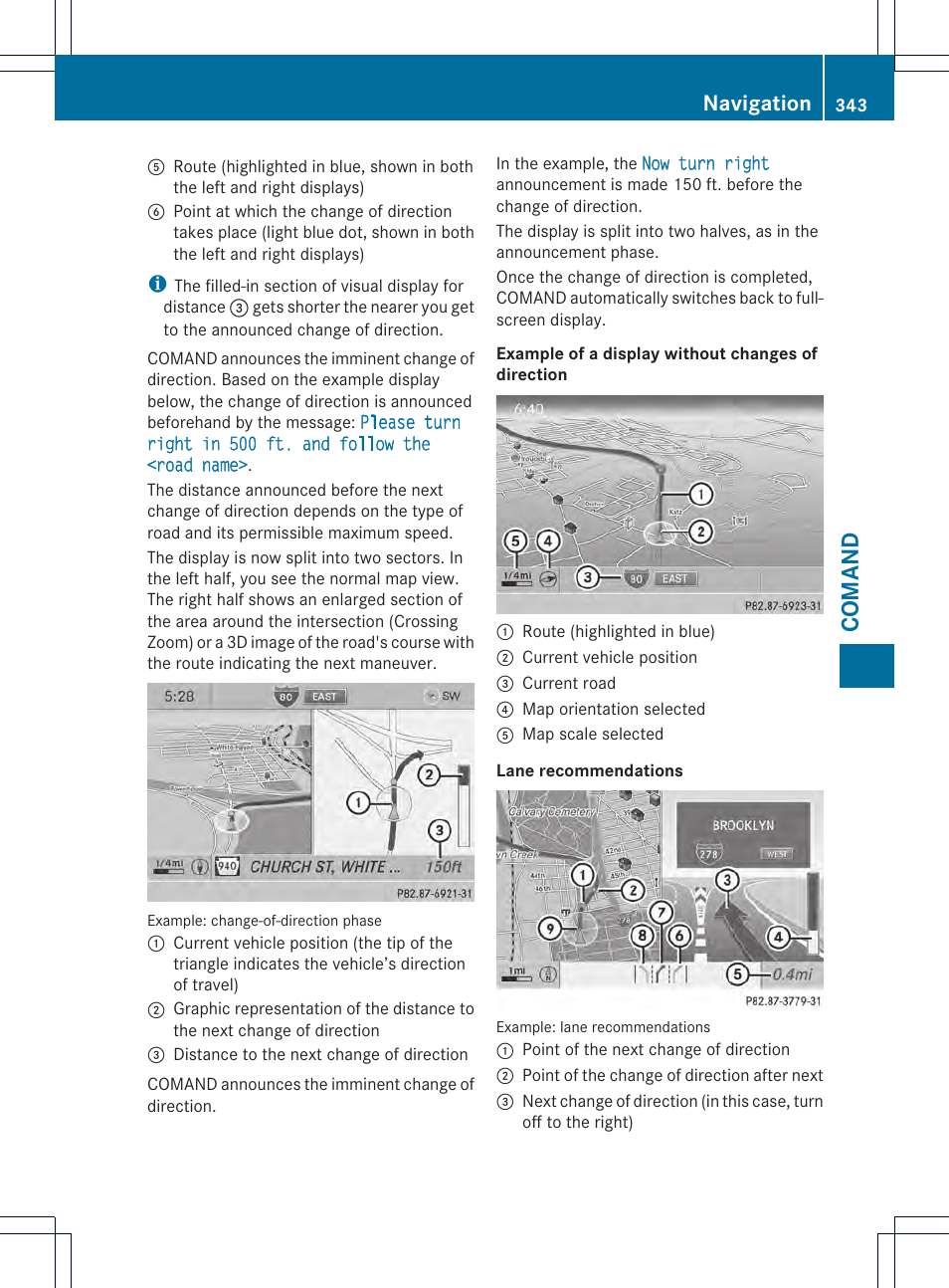 Comand, Navigation | Mercedes-Benz SL-Class 2013 Owners Manual User Manual | Page 345 / 590