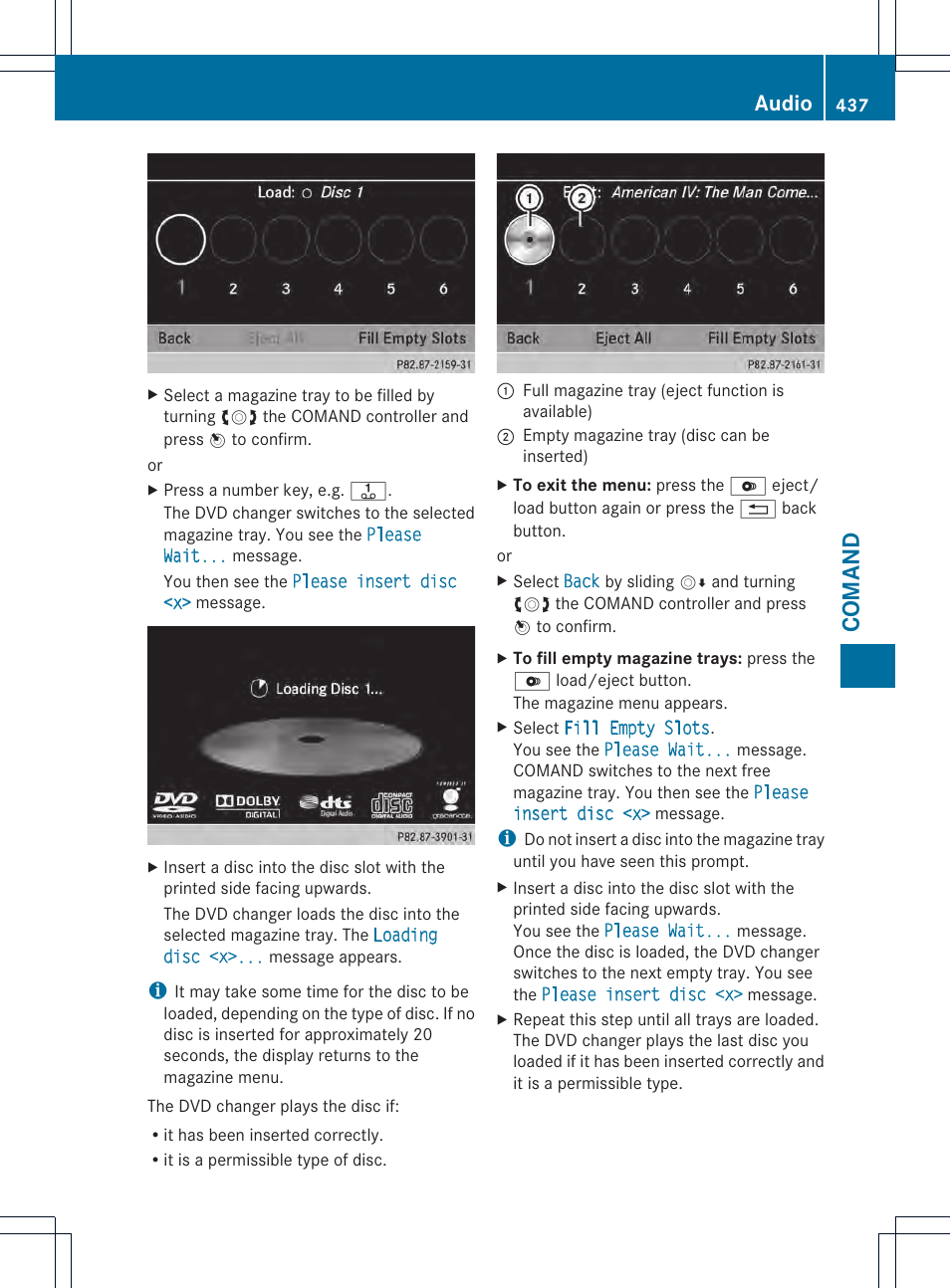 Comand, Audio | Mercedes-Benz SL-Class 2013 Owners Manual User Manual | Page 439 / 590