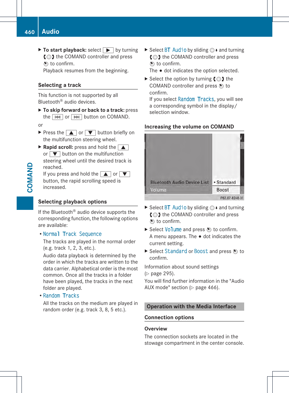 Comand, Audio | Mercedes-Benz SL-Class 2013 Owners Manual User Manual | Page 462 / 590