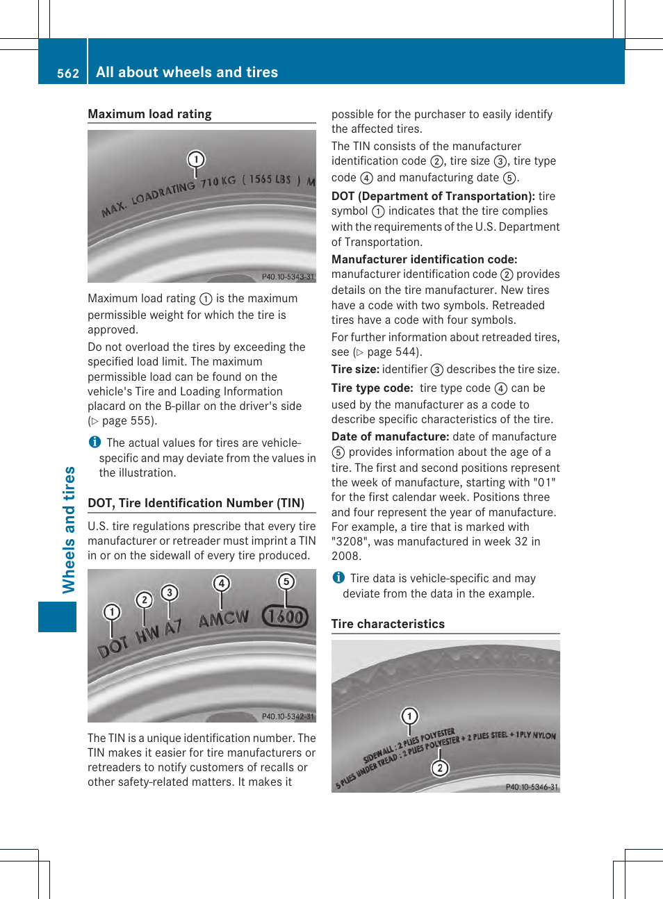 Wheels and tires, All about wheels and tires | Mercedes-Benz SL-Class 2013 Owners Manual User Manual | Page 564 / 590