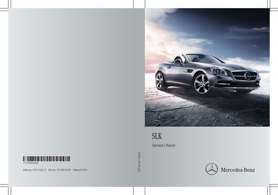 Mercedes-Benz SLK-Class 2013 Owners Manual User Manual | 358 pages