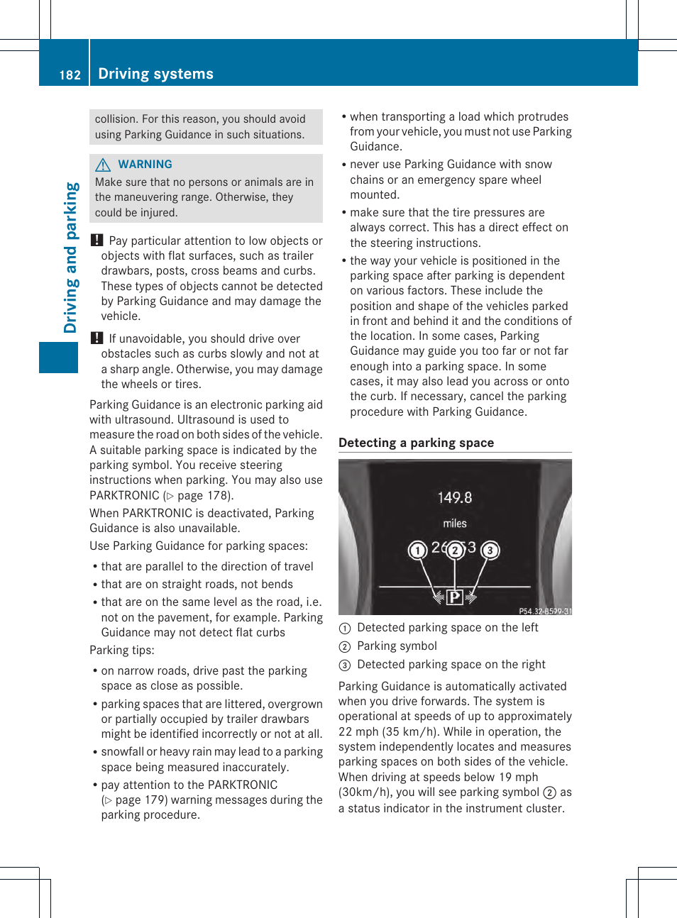 Driving and parking, Driving systems | Mercedes-Benz SLK-Class 2013 Owners Manual User Manual | Page 184 / 358