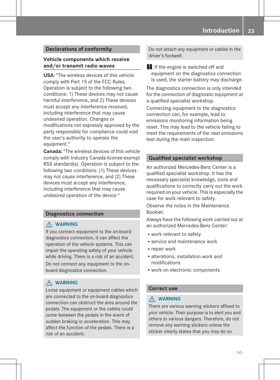 Introduction | Mercedes-Benz SLK-Class 2013 Owners Manual User Manual | Page 25 / 358