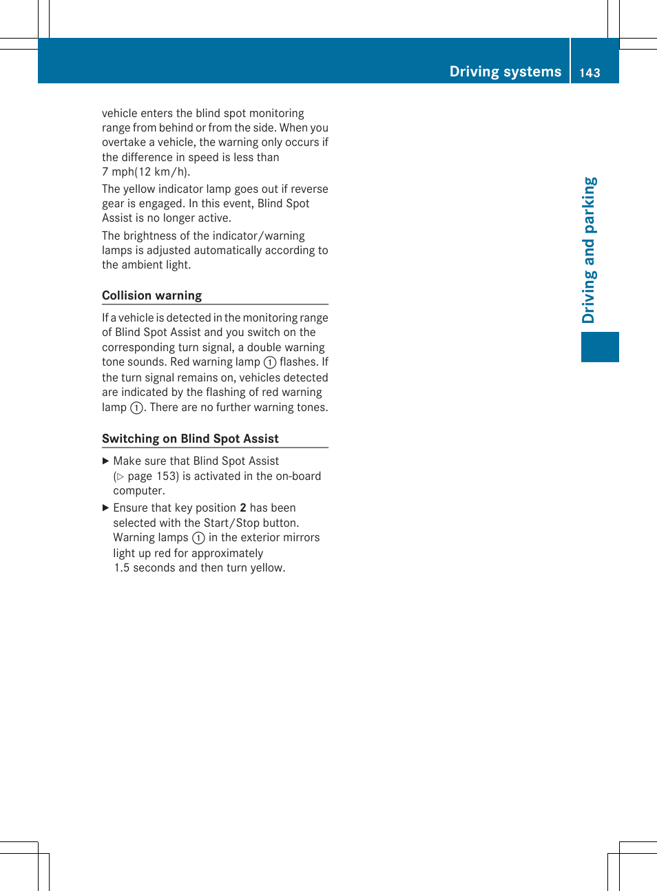 Drivi ng and parking, Driving systems | Mercedes-Benz SLS-Class 2013 Owners Manual User Manual | Page 145 / 286