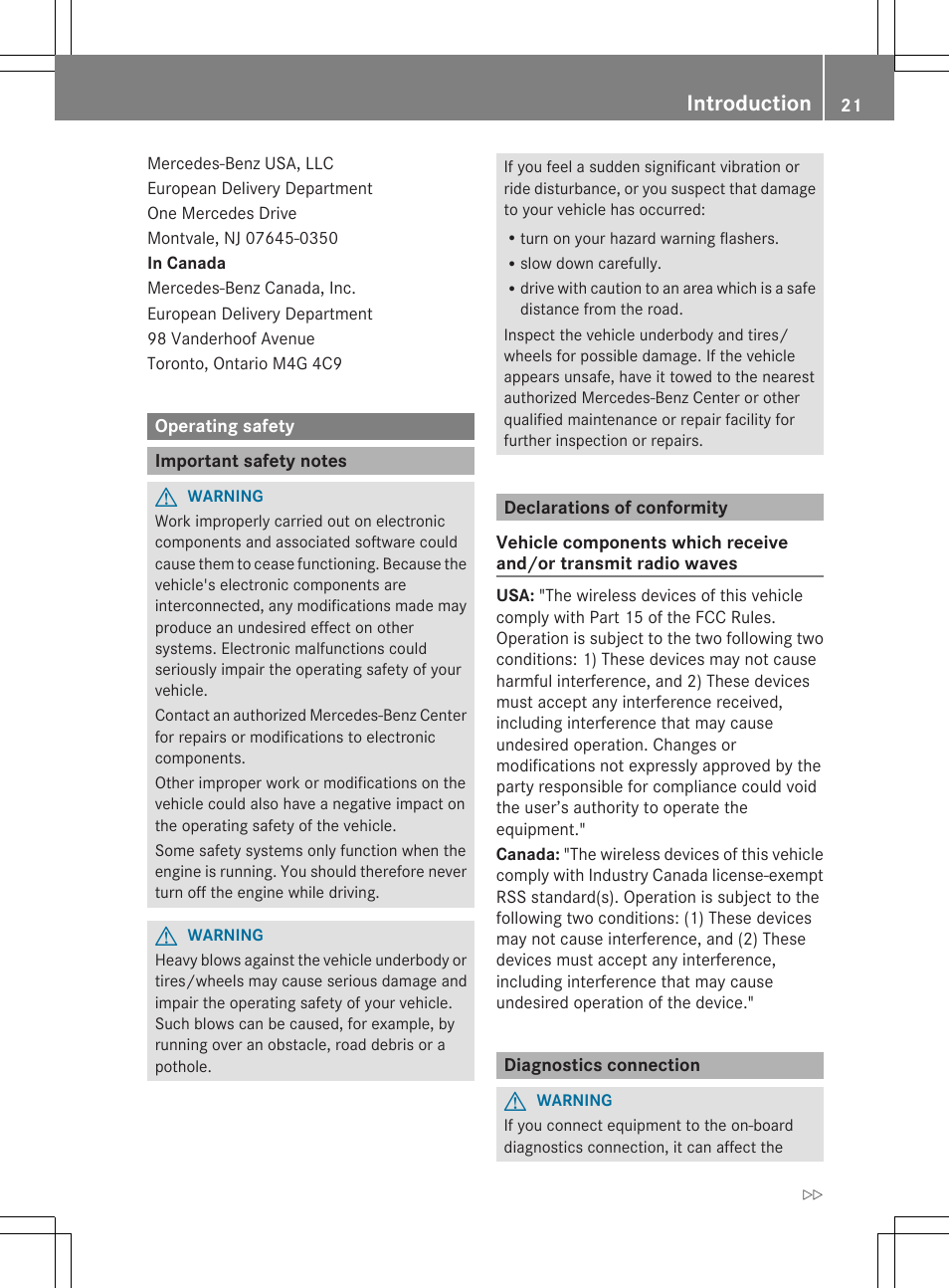 Introduction | Mercedes-Benz SLS-Class 2013 Owners Manual User Manual | Page 23 / 286