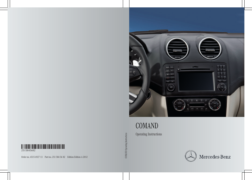 Mercedes-Benz GL-Class 2012 COMAND Manual User Manual | 210 pages