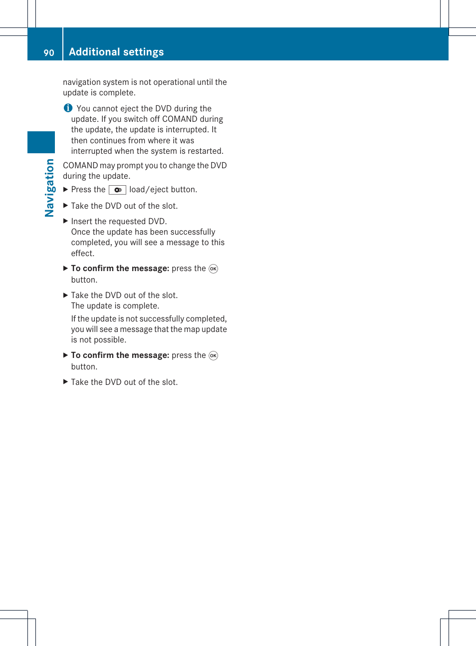 Navigat ion, Additional settings | Mercedes-Benz GL-Class 2012 COMAND Manual User Manual | Page 92 / 210