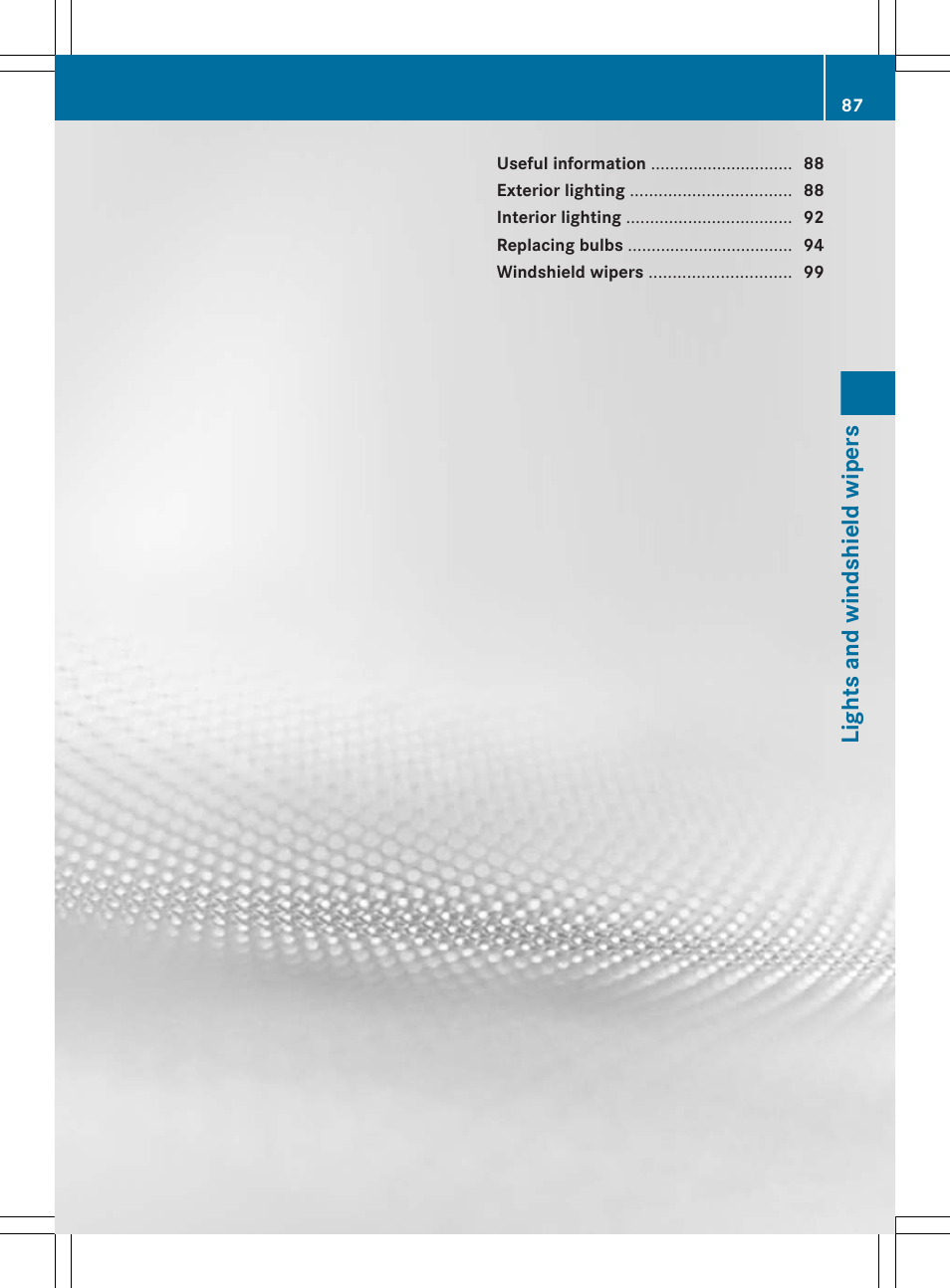 Lights and windshield wipers | Mercedes-Benz G-Class 2012 Owners Manual User Manual | Page 89 / 284