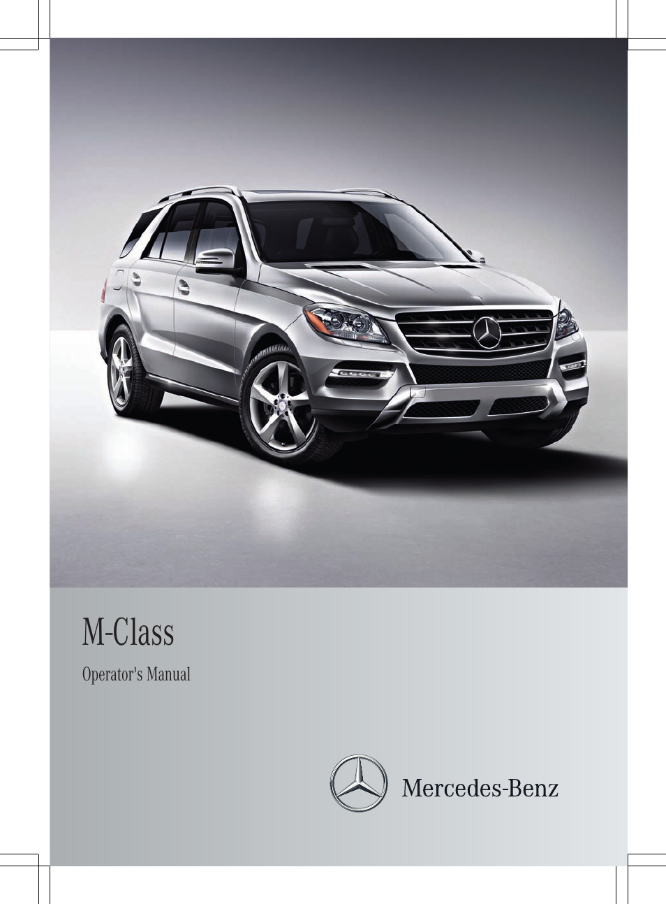 Mercedes-Benz M-Class 2012 Owners Manual User Manual | 396 pages