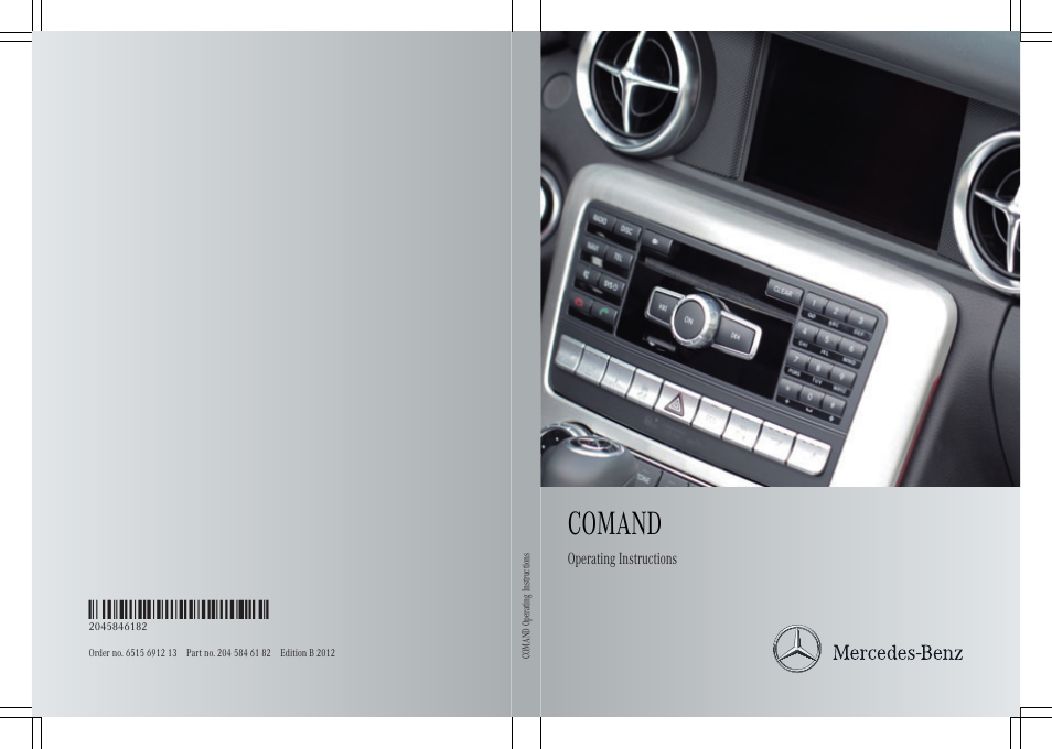 Mercedes-Benz C-Coupe 2012 COMAND Manual User Manual | 234 pages