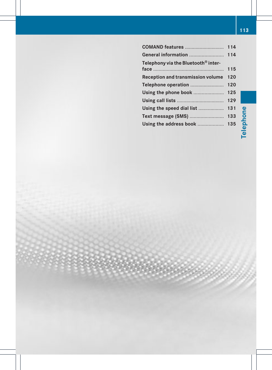 Telephone | Mercedes-Benz C-Coupe 2012 COMAND Manual User Manual | Page 115 / 234