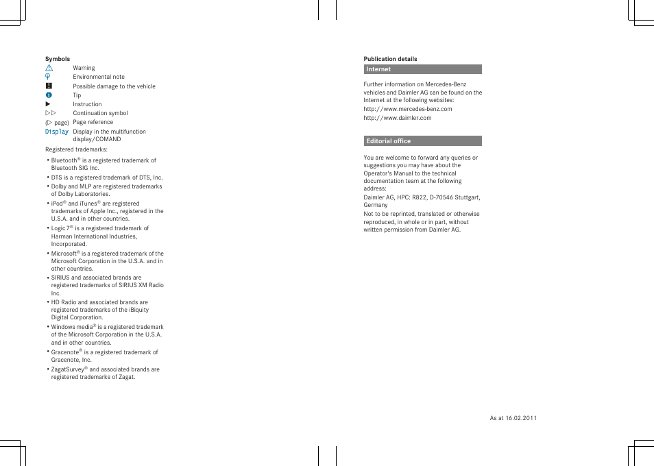 Mercedes-Benz C-Coupe 2012 COMAND Manual User Manual | Page 2 / 234