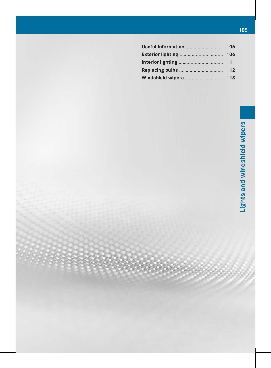 Lights and windshield wipers | Mercedes-Benz CLS-Class 2012 Owners Manual User Manual | Page 107 / 356