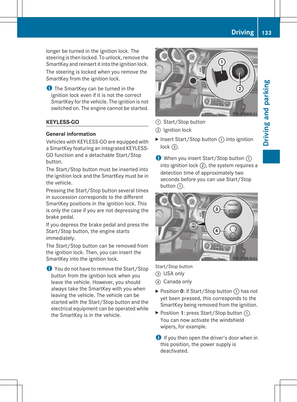 Driving and parking, Driving | Mercedes-Benz CLS-Class 2012 Owners Manual User Manual | Page 135 / 356