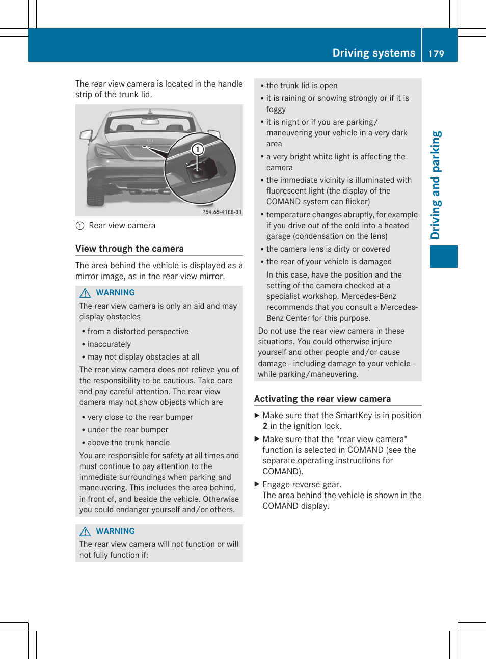 Driving and parking, Driving systems | Mercedes-Benz CLS-Class 2012 Owners Manual User Manual | Page 181 / 356