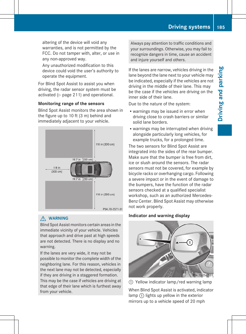 Driving and parking, Driving systems | Mercedes-Benz CLS-Class 2012 Owners Manual User Manual | Page 187 / 356