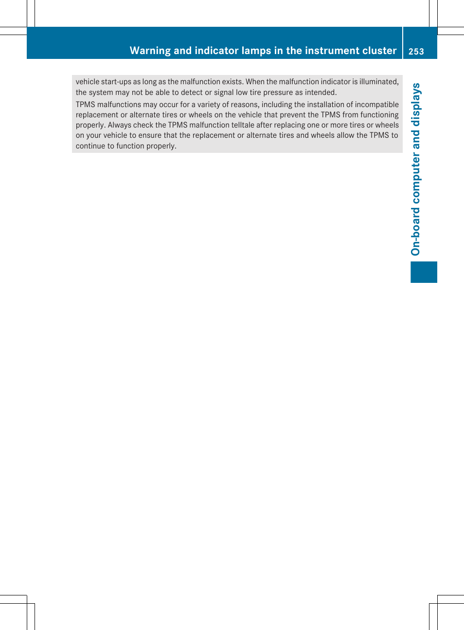 On-board computer and displays | Mercedes-Benz CLS-Class 2012 Owners Manual User Manual | Page 255 / 356